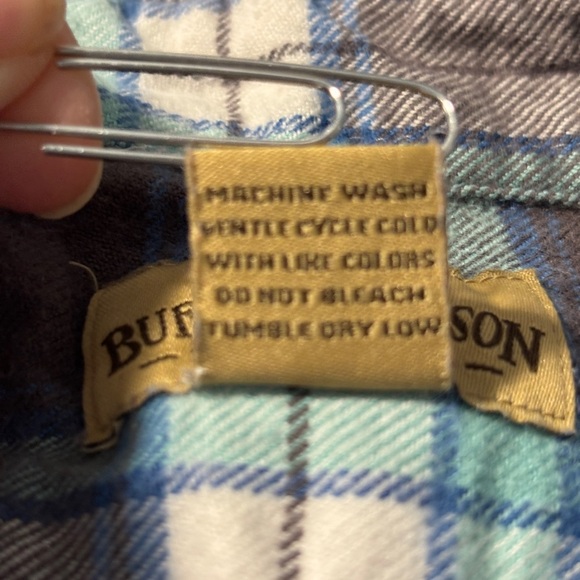 Plaid Flannel Button-Down Shirt Men Sz L Grunge SKU 23 - Picture 9 of 11